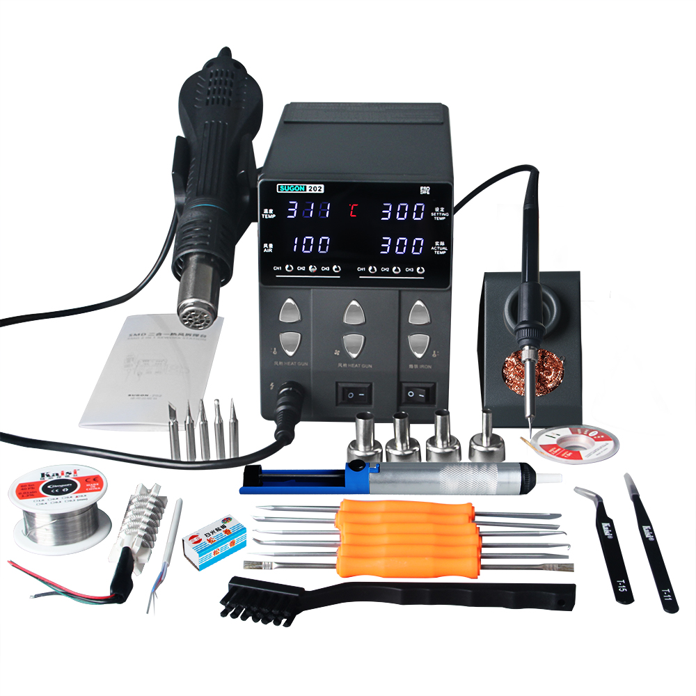 Smd Rework Station Hot Air Soldering 2 In 1 - SUGON-202 760W 2 W 1 stacja
