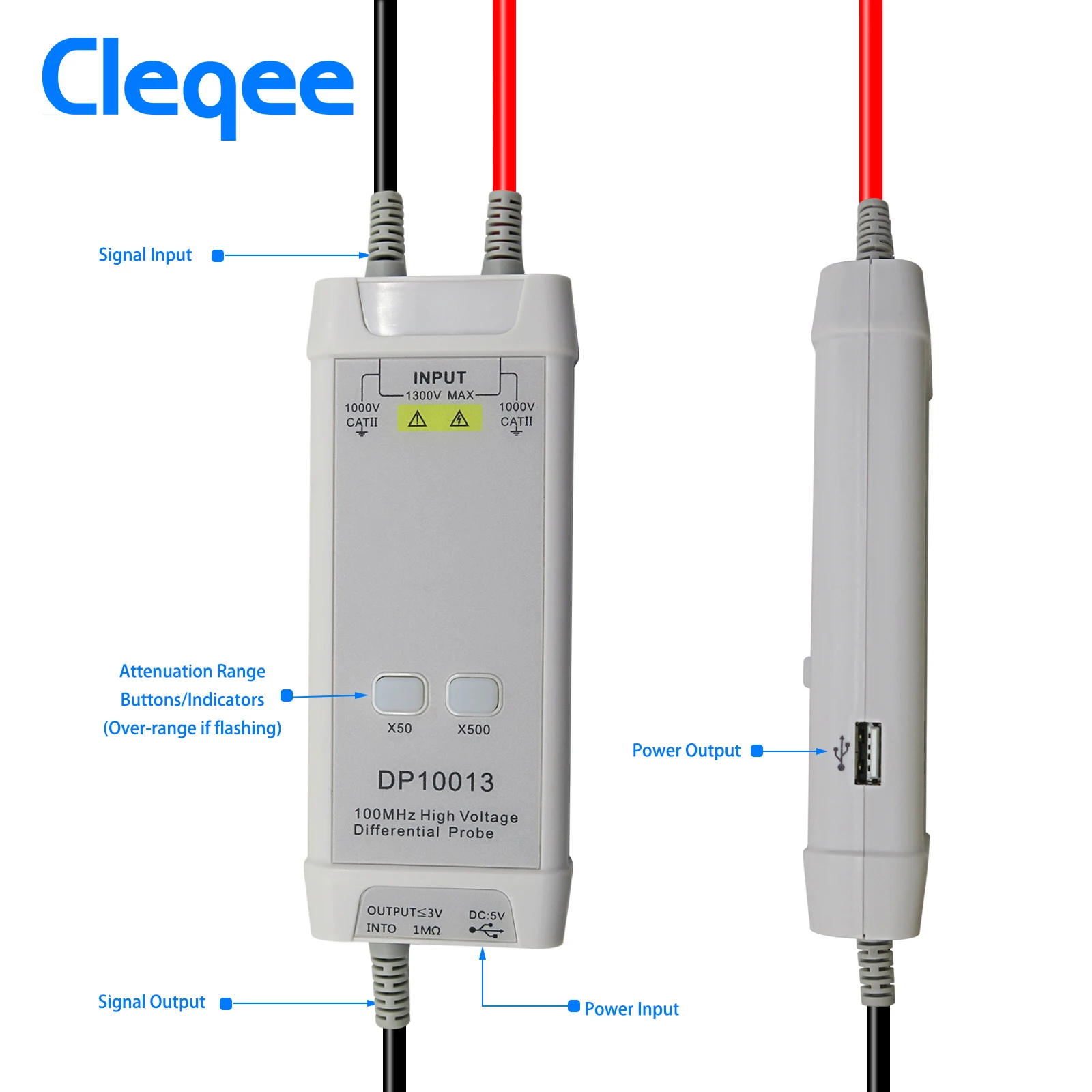 High Voltage Differential Probe 100Mhz 1300V - Oscyloskop wysokiego napięcia Cleqee 1300V 100MHz