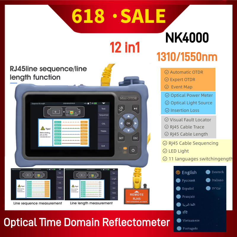 Optical Time Domain Reflectometer Otdr 1310 1550Nm - MINI OTDR 1310/1550nm 26/24dB 12w1 Ekran