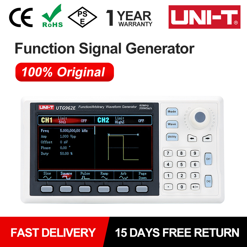 Dual Channel Arbitrary Waveform Function Generator 60Mhz - UNI-T UTG932E UTG962E funkcja Generator sygnału
