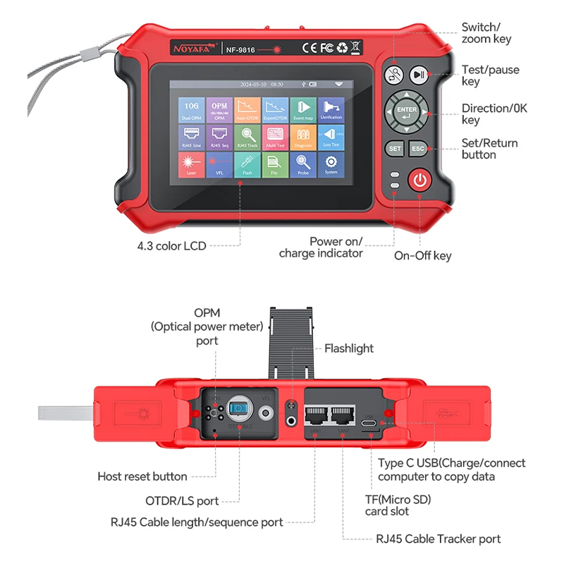 NOYAFA OTDR Tester IPC 1310/15 – Optical Time Domain Reflectometer Otdr 1310 1550Nm recenzja i cena