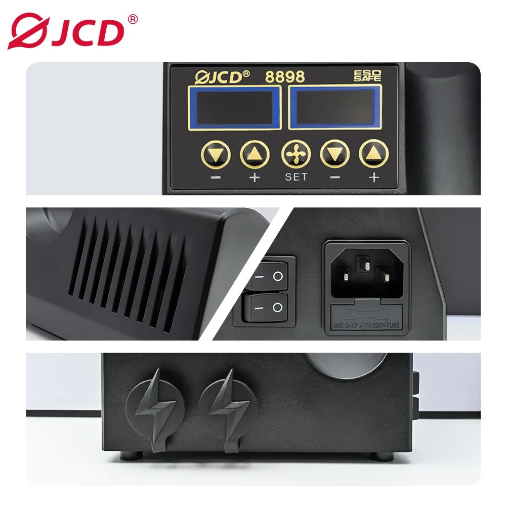 JCD 8898 Stacja lutownicza 750 – Smd Rework Station Hot Air Soldering 2 In 1 recenzja i cena