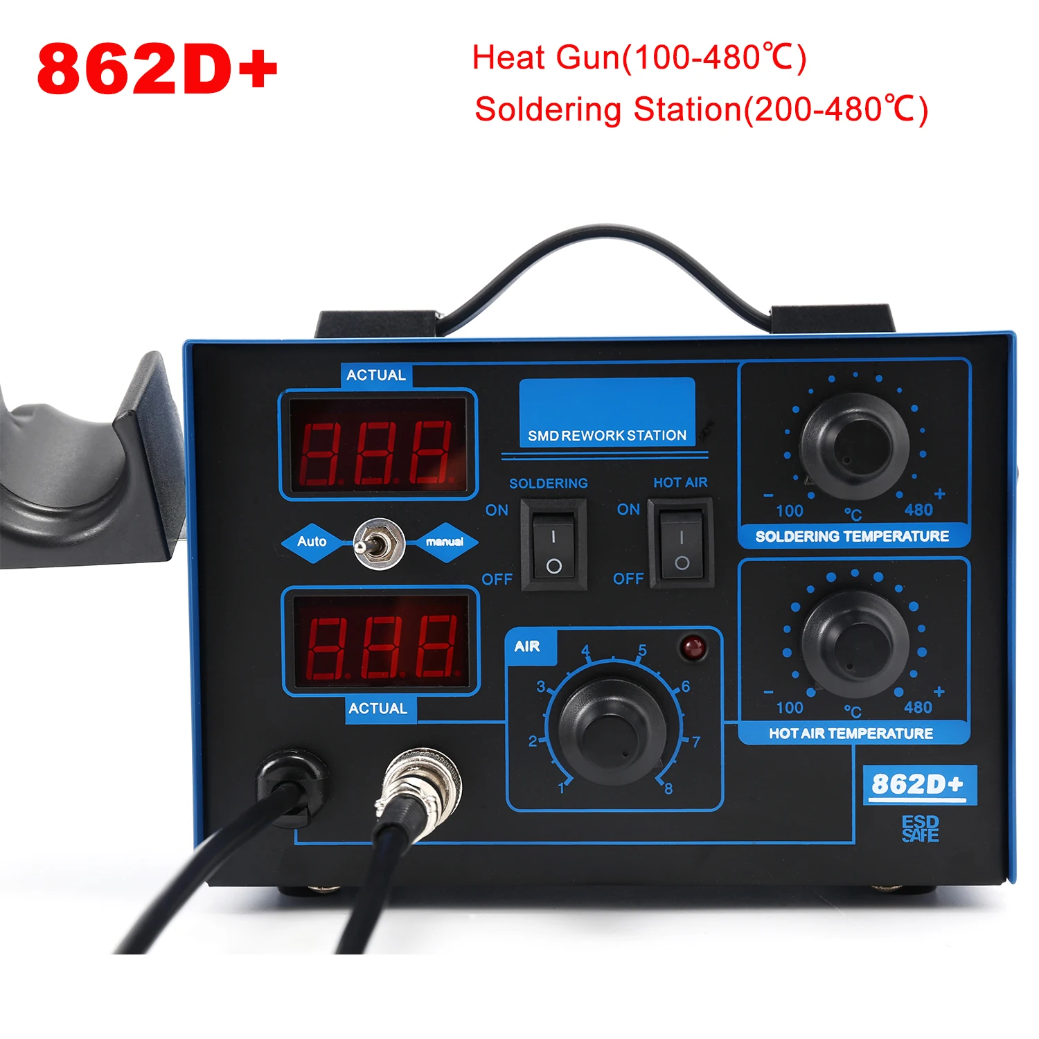 Stacja lutownicza 862D+ 2 w 1, – Smd Rework Station Hot Air Soldering 2 In 1 recenzja i cena