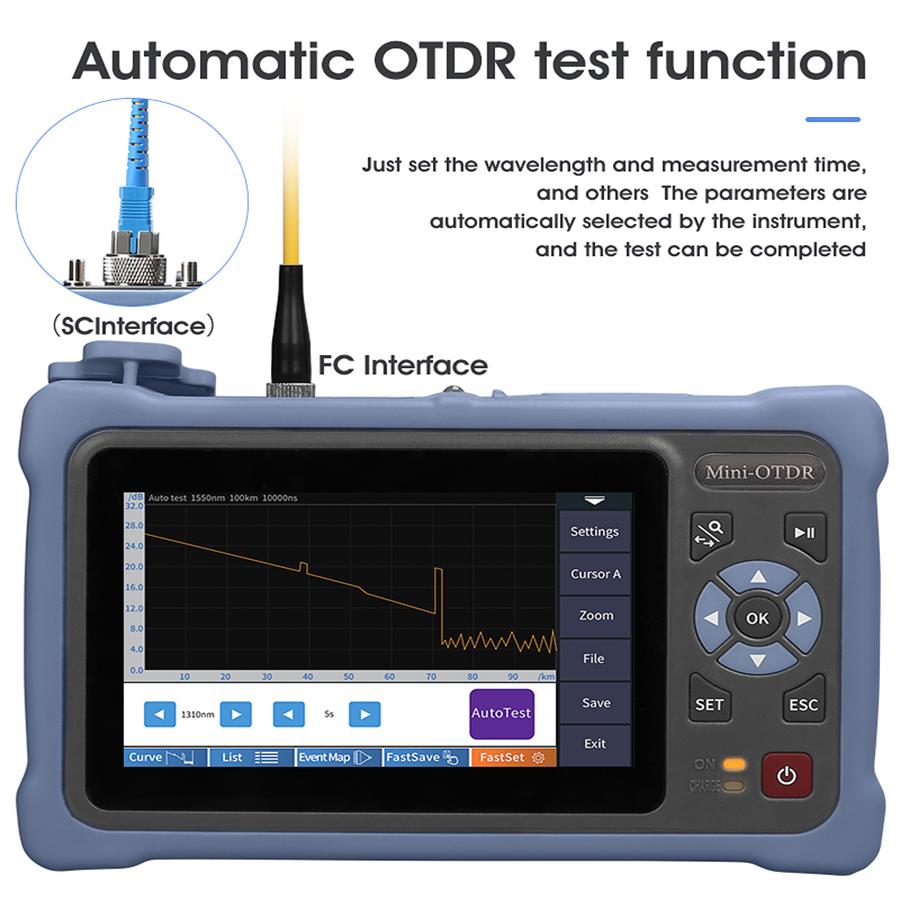 MINI OTDR 1310/1550nm z ekrane – Optical Time Domain Reflectometer Otdr 1310 1550Nm recenzja i cena