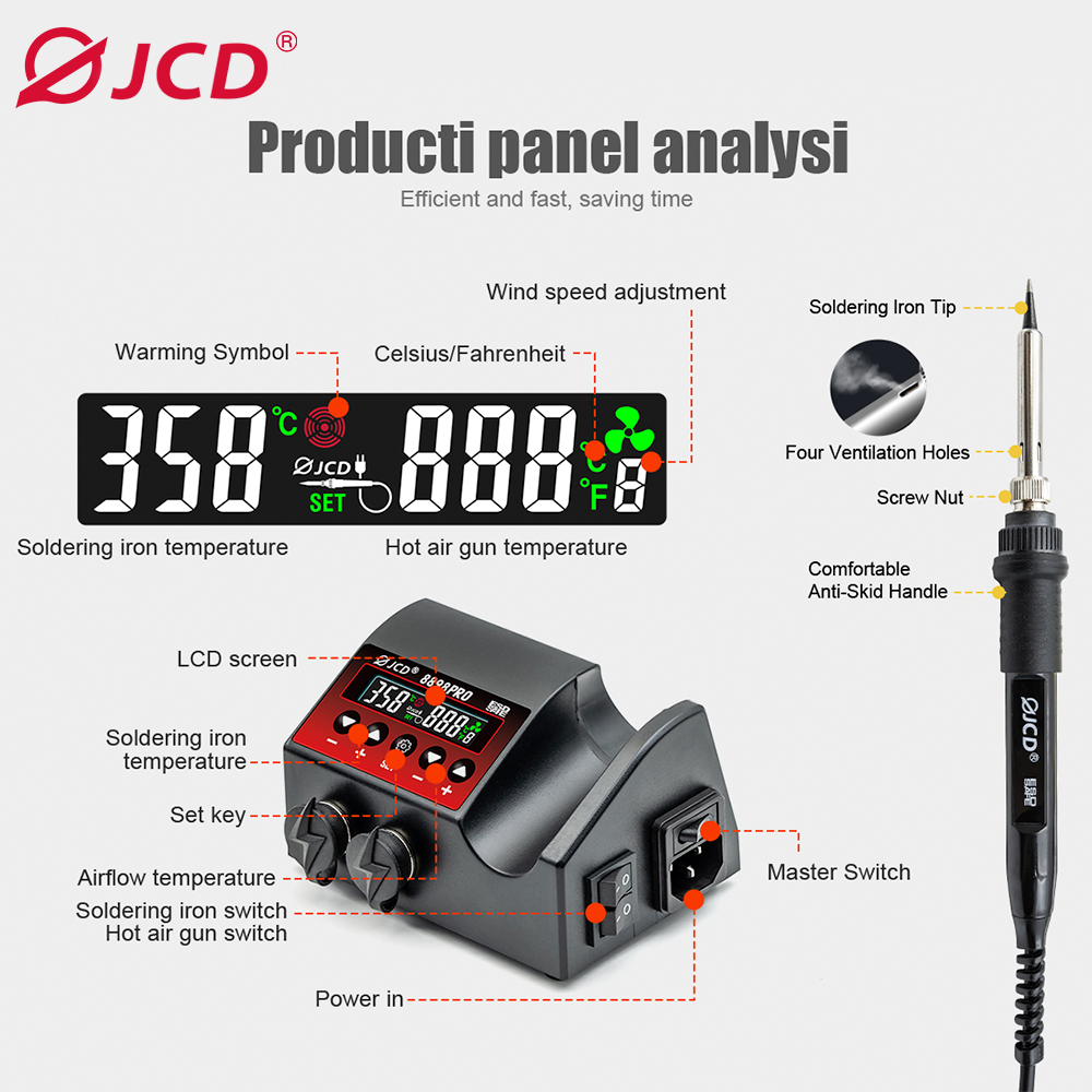 750W SMD Stacja lutownicza 2 w – Smd Rework Station Hot Air Soldering 2 In 1 recenzja i cena