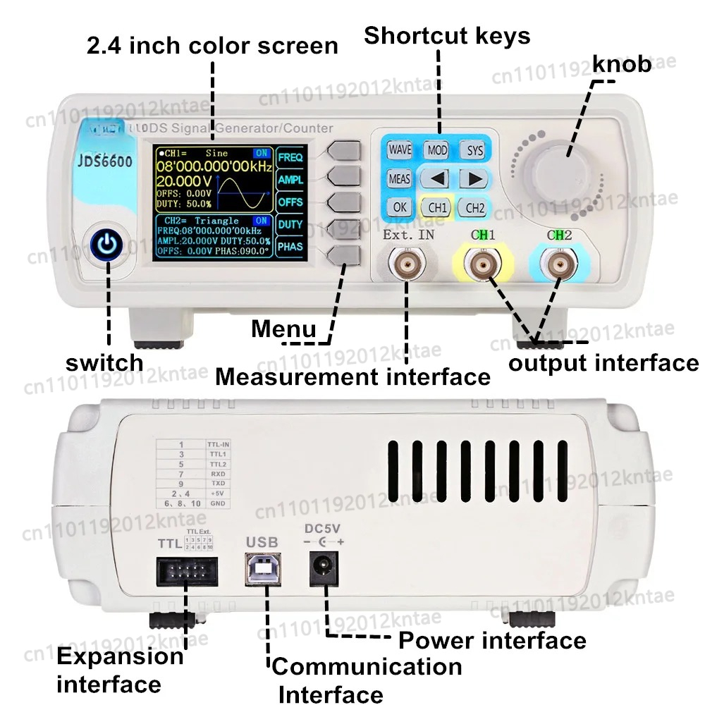 Generator sygnałów funkcyjnych – Dual Channel Arbitrary Waveform Function Generator 60Mhz recenzja i cena