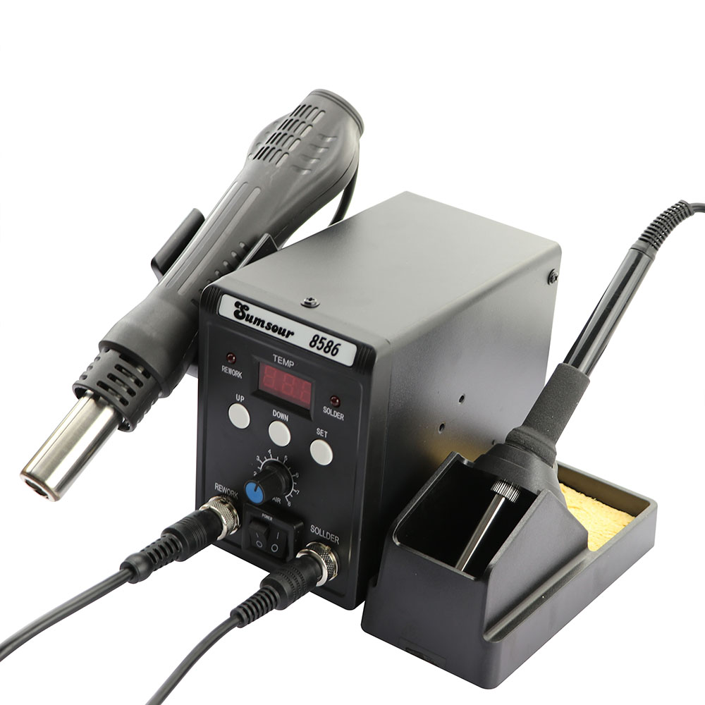 8586 700W 2 w 1 Cyfrowy wyświe – Smd Rework Station Hot Air Soldering 2 In 1 recenzja i cena