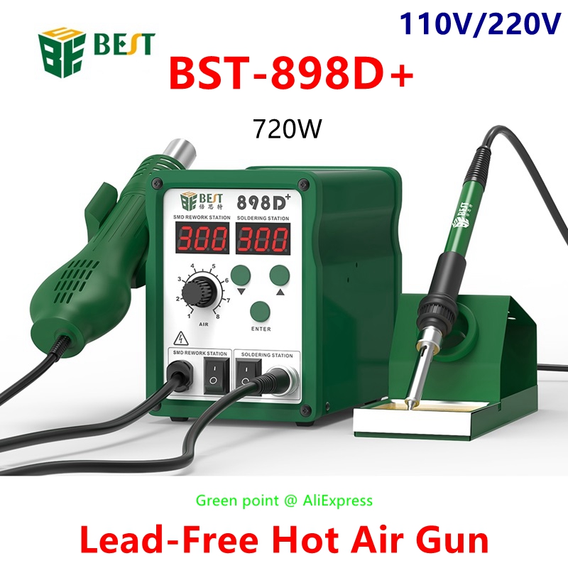 BST-898D + wyświetlacz LED 2 w – Smd Rework Station Hot Air Soldering 2 In 1 recenzja i cena