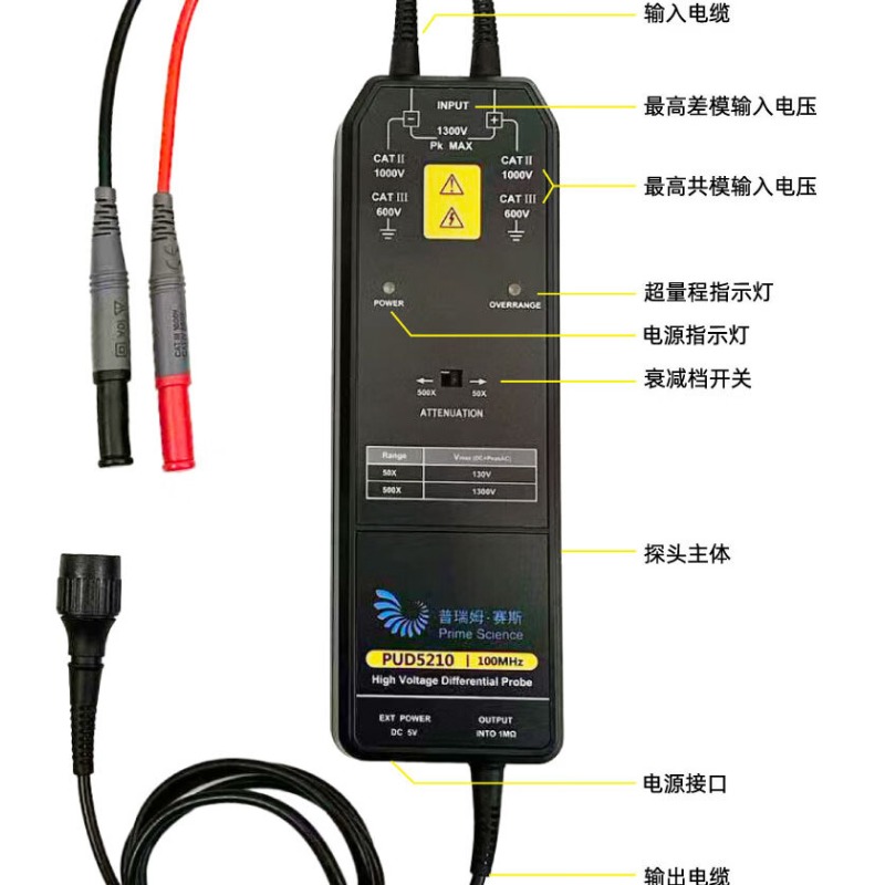 Sonda izolacyjna różnicowa wys – High Voltage Differential Probe 100Mhz 1300V recenzja i cena