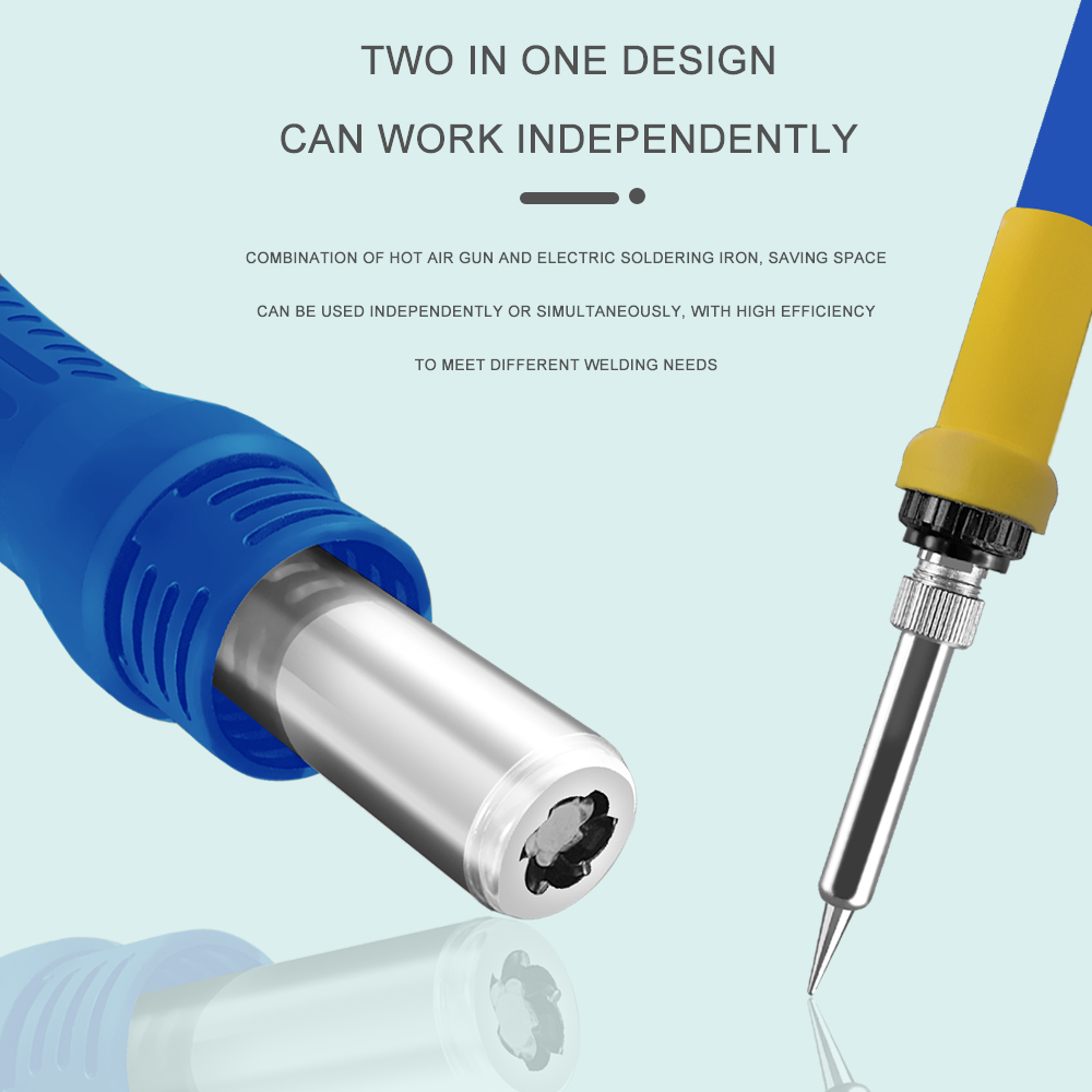 Cyfrowa stacja lutownicza 2 w  – Smd Rework Station Hot Air Soldering 2 In 1 recenzja i cena