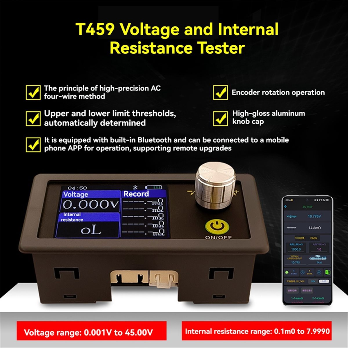 ABGN T459 DC 5V Czteroprzewodo – Battery Internal Resistance Tester Four Wire recenzja i cena