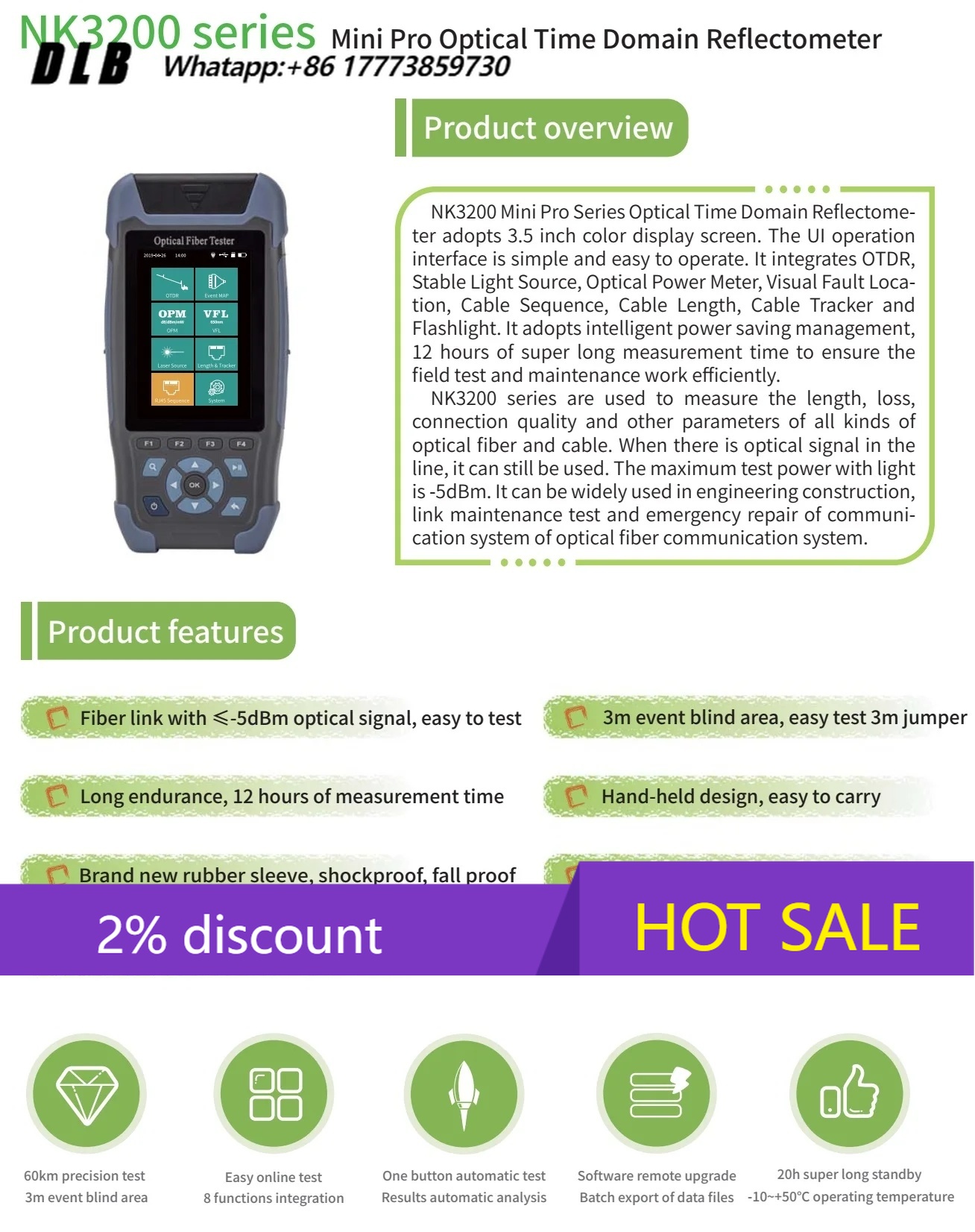 Reflektometr optyczny w domeni – Optical Time Domain Reflectometer Otdr 1310 1550Nm recenzja i cena