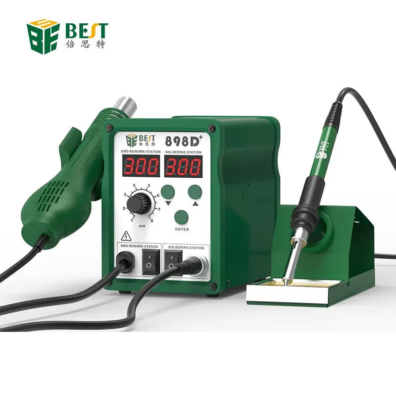 BST-898d+ Cyfrowa Stacja Lutow – Smd Rework Station Hot Air Soldering 2 In 1 recenzja i cena